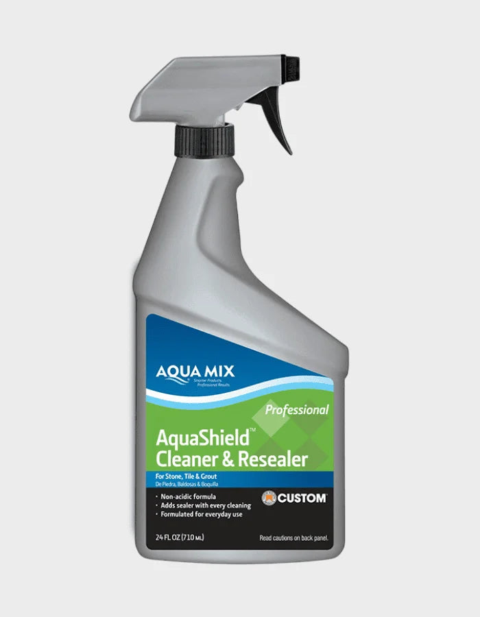 AQUAMIX AquaShield Cleaner & Resealer bottle for daily stone care