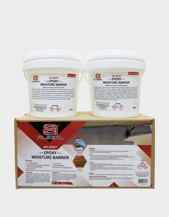 ALSEAL AS-2507 Epoxy Moisture Barrier – Two-Component Solvent-Free Concrete Sealer