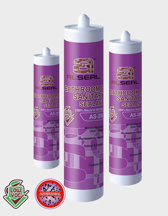 ALSEAL AS-206 Bathroom & Sanitary Sealant – Neutral Cure Mildew Resistant Silicone