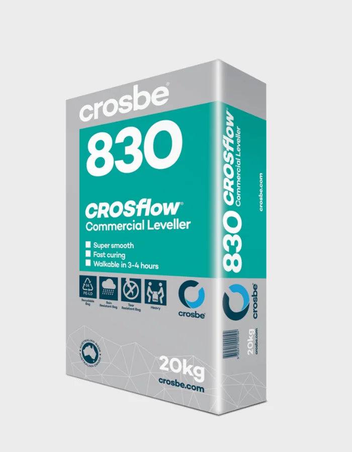 CROSflow 830 Commercial Floor Leveller – Heavy-Duty Self-Levelling Compound by Crosbe for Concrete, Industrial, and Commercial Floors