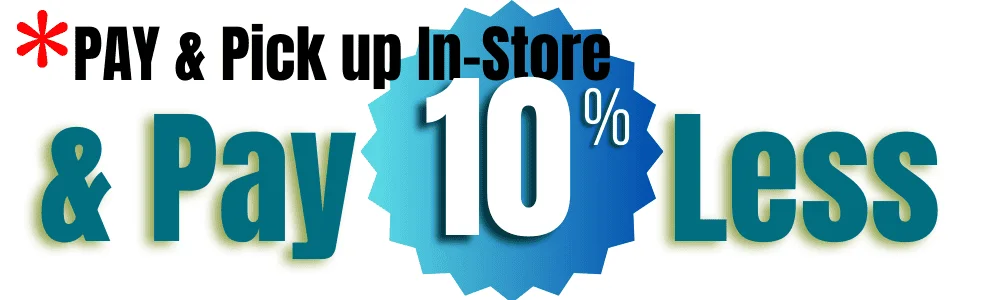 Pay instore get 10% off